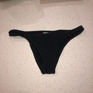 Black cheeky bikini bottoms